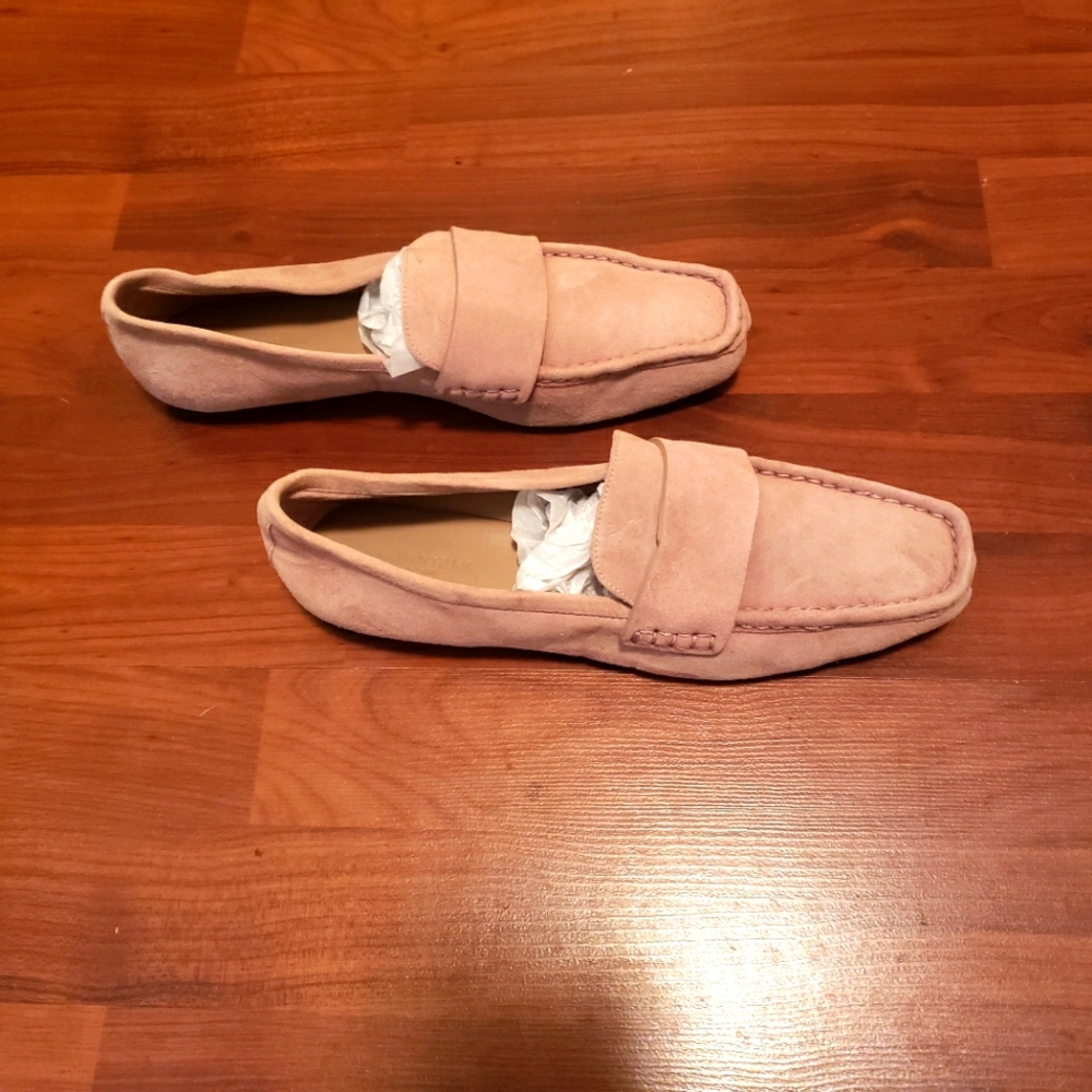 Lafayette 148 New York Loafers * Cream * Suede * Size 40/8.5 * NWOB/T - Picture 2 of 8